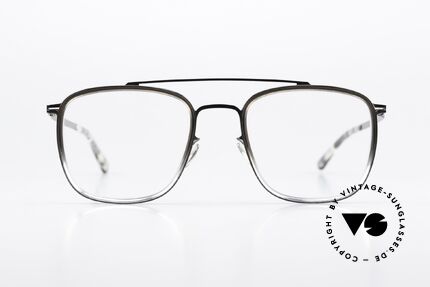 Mykita Hanno Eckige Brille Shiny Graphite, Brille der LITE-Kollektion mit Azetat-Einfassungen, Passend für Herren und Damen