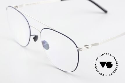 Mykita Nilsson Shiny Silver Und Navy Blue, wohlbekannte Spitzenqualität; handmade in Germany, Passend für Herren