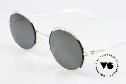 Mykita Giselle Damenbrille Silver Black Mirror, wohlbekannte Spitzenqualität; handmade in Germany, Passend für Damen