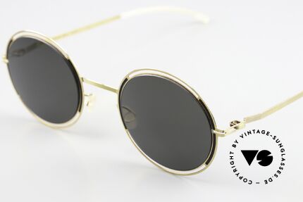 Mykita Giselle Damenbrille Gold Jet Black Grey, wohlbekannte Spitzenqualität; handmade in Germany, Passend für Damen