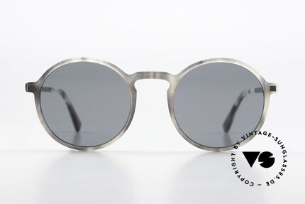 Mykita Kamik Designersonnenbrille Panto, c.983: Grey Havana/Shiny Graphite Darkblue Solid, Passend für Herren und Damen