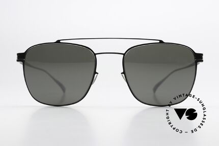 Mykita Hugh Herrenbrille Silver Black Mirror, klassische Herren-Sonnenbrille NO1 Sun-Collection, Passend für Herren