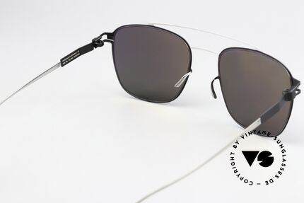 Mykita Hugh Herrenbrille Silver Black Mirror, genial flexible Brillenfassung: eine Größe passt allen, Passend für Herren