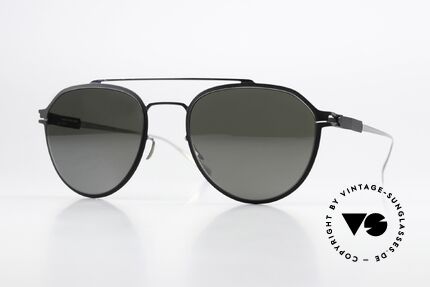 Mykita Harris Sonnenbrille Silver Black Mirror Details