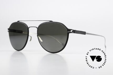 Mykita Harris Sonnenbrille Silver Black Mirror, color '052' Silver / Black Mirror (verspiegelte Gläser), Passend für Herren und Damen