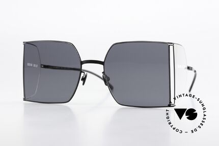 Mykita Helmut Lang HL003 Eckige Brille Seitenscheiben Details