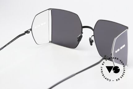 Mykita Helmut Lang HL003 Eckige Brille Seitenscheiben, Qualitätsfassung könnte auch optisch verglast werden, Passend für Herren und Damen