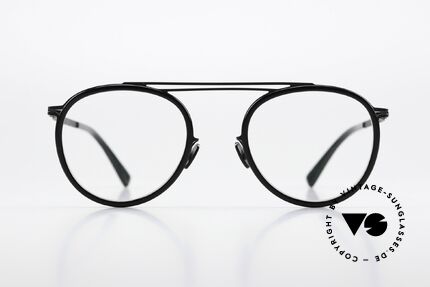Mykita Maren Schwarze Designerbrille Unisex, Brille der LITE-Kollektion mit Azetat-Einfassungen, Passend für Herren und Damen