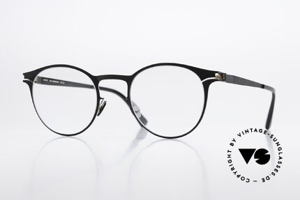 Mykita Maximilian Panto Brille Black Gold Edges Details