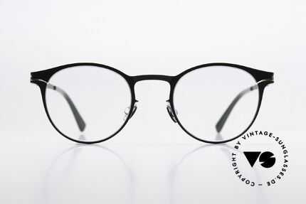 Mykita Maximilian Panto Brille Black Gold Edges, Panto-Fassung, NO1 Collection (2013-2014 gefertigt), Passend für Herren und Damen