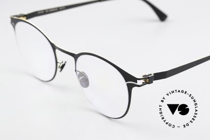 Mykita Maximilian Panto Brille Black Gold Edges, wohlbekannte Spitzenqualität; handmade in Germany, Passend für Herren und Damen