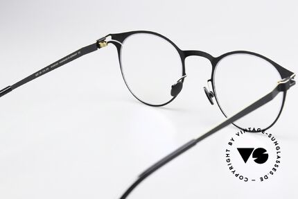 Mykita Maximilian Panto Brille Black Gold Edges, die Fassung ist beliebig verglasbar (optisch / Sonne), Passend für Herren und Damen