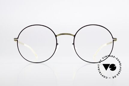 Mykita Pernilla Runder Rahmen Gold / Plum, runde Brille aus der LITE-Kollektion von 2016-2018, Passend für Damen