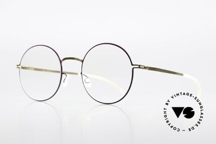 Mykita Pernilla Runder Rahmen Gold / Plum, Farbcode 226: Gold / Plum = eher eine Damenbrille, Passend für Damen