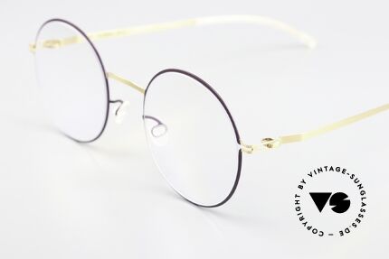 Mykita Pernilla Runder Rahmen Gold / Plum, wohlbekannte Spitzenqualität, handmade in Germany, Passend für Damen