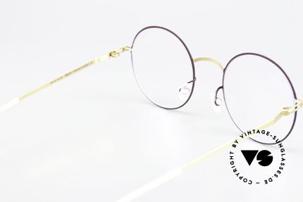 Mykita Pernilla Runder Rahmen Gold / Plum, genial flexible Brillenfassung: eine Größe passt allen, Passend für Damen