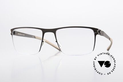 Mykita Monty Eckige Brille Brown Petrol Blue Details