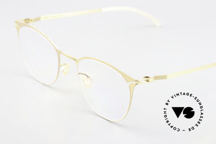 Mykita Gesa Brille Für Frauen In Glossy Gold, wohlbekannte Spitzenqualität; handmade in Germany, Passend für Damen