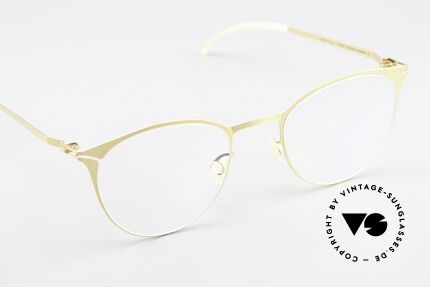 Mykita Gesa Brille Für Frauen In Glossy Gold, ungetragenes Modell mit original Mykita Verpackung, Passend für Damen
