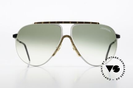 Alpina M1 80er Limited Weiss Gold Schwarz, weiße Front, schwarze Bügel, vergoldetet Blende, Passend für Herren und Damen