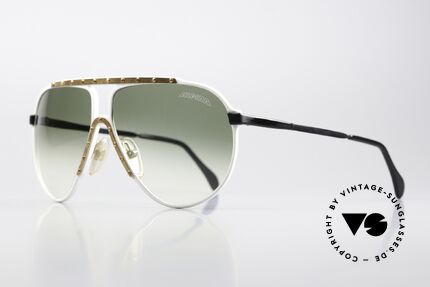 Alpina M1 80er Limited Weiss Gold Schwarz, Sonnengläser in grün-Verlauf mit ALPINA Logo, Passend für Herren und Damen