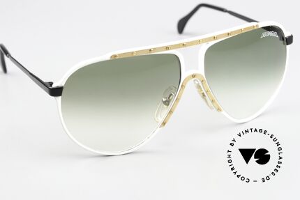 Alpina M1 80er Limited Weiss Gold Schwarz, die Kultsonnenbrille der 80er Jahre in Gr. 60/12, Passend für Herren und Damen