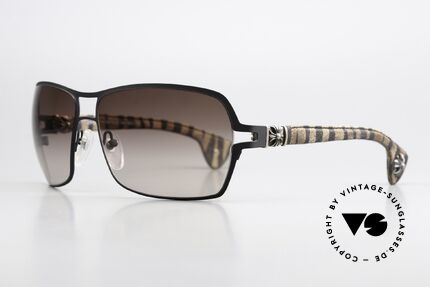 Chrome Hearts Tang II Used Look Zebra Leder Style, orig. Bez.: Matte Black / Distressed Zebra Leather, Passend für Herren und Damen Chrome Hearts Tang II Used Look Zebra Leder Style, orig. Bez.: Matte Black / Distressed Zebra Leather, Passend für Herren und Damen