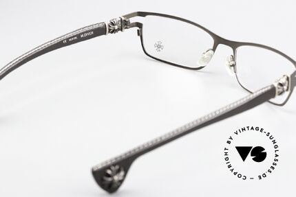 Chrome Hearts M. Diver Eckige Luxusbrille Mit Leder, Größe: medium, Passend für Herren Chrome Hearts M. Diver Eckige Luxusbrille Mit Leder, Größe: medium, Passend für Herren