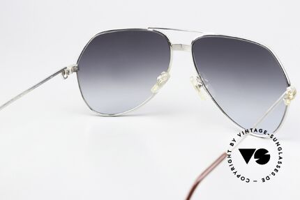 Cartier Vendome LC - L Platin Sonnenbrille Aviator 80er, edle, neue Sonnengläser (entspiegelt mit Grau-Verlauf), Passend für Herren