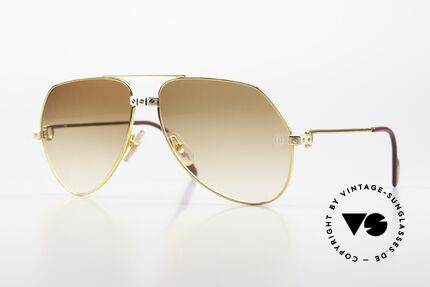 Cartier Vendome Santos - L Sonnengläser Mit Cartier Logo, legendäre 80er CARTIER Vendome Santos Sonnenbrille, Passend für Herren Cartier Vendome Santos - L Sonnengläser Mit Cartier Logo, legendäre 80er CARTIER Vendome Santos Sonnenbrille, Passend für Herren