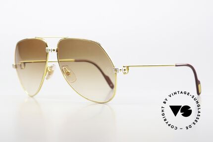 Cartier Vendome Santos - L Sonnengläser Mit Cartier Logo, 22kt VERGOLDETER Rahmen in LARGE Größe 62-14, 135, Passend für Herren Cartier Vendome Santos - L Sonnengläser Mit Cartier Logo, 22kt VERGOLDETER Rahmen in LARGE Größe 62-14, 135, Passend für Herren