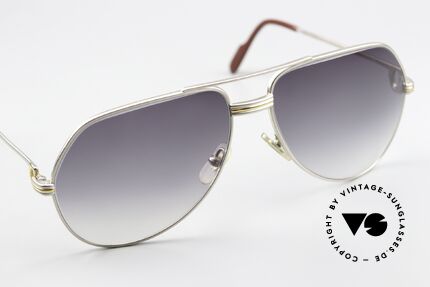 Cartier Vendome LC - M Edle Palladium Sonnenbrille, mit neuen Gläsern in Grau-Verlauf (100% UV Protection), Passend für Herren