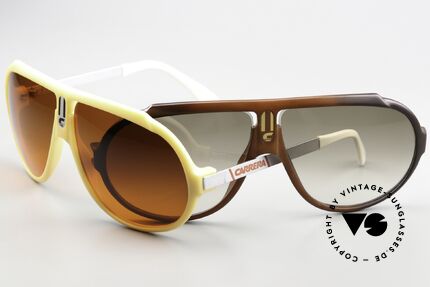 Carrera 5512 2in1 Sonnenbrille Weiss & Braun, Größe: large, Passend für Herren Carrera 5512 2in1 Sonnenbrille Weiss & Braun, Größe: large, Passend für Herren