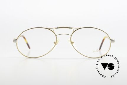 Bugatti 13408 Vintage Herrenbrille Luxus, hochwertigste Lackierung in Mattgold und Palladium, Passend für Herren