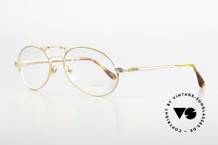 Bugatti 13408 Vintage Herrenbrille Luxus, typisches Bugatti Herrendesign (spezielle Tropfenform), Passend für Herren