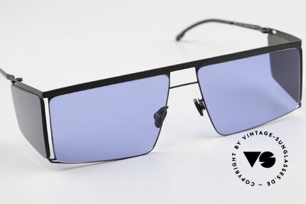 Mykita Helmut Lang HL001 Black Sides Superblue Solid, entspiegelte Sonnengläser (mit 100% UV Protection), Passend für Herren und Damen Mykita Helmut Lang HL001 Black Sides Superblue Solid, entspiegelte Sonnengläser (mit 100% UV Protection), Passend für Herren und Damen