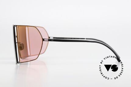 Mykita Helmut Lang HL003 Black Frame With Fluo Pink Sides, ungetragenes Modell mit vollständiger Verpackung!, Passend für Herren und Damen Mykita Helmut Lang HL003 Black Frame With Fluo Pink Sides, ungetragenes Modell mit vollständiger Verpackung!, Passend für Herren und Damen