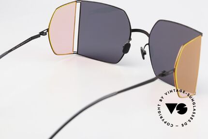 Mykita Helmut Lang HL003 Black Frame With Fluo Pink Sides, Größe: medium, Passend für Herren und Damen Mykita Helmut Lang HL003 Black Frame With Fluo Pink Sides, Größe: medium, Passend für Herren und Damen