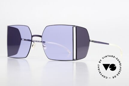 Mykita Helmut Lang HL003 Mulberry Dark Purple Sides, eine minimalistisch-avantgardistische Sonnenbrille, Passend für Herren und Damen Mykita Helmut Lang HL003 Mulberry Dark Purple Sides, eine minimalistisch-avantgardistische Sonnenbrille, Passend für Herren und Damen