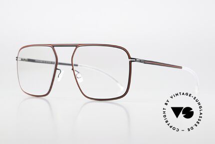Mykita Studio 6.8 Coloring With Indigo Rusty Red, ultrafeine Linien folgen der Kontur des Rahmens, Passend für Herren und Damen