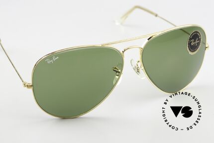 Ray Ban Large Metal II 80er Pilotenbrille RB3 Aviator, ungetragen (wie alle unsere vintage 80er Brillen), Passend für Herren Ray Ban Large Metal II 80er Pilotenbrille RB3 Aviator, ungetragen (wie alle unsere vintage 80er Brillen), Passend für Herren