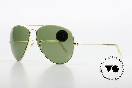 Ray Ban Large Metal II 80er Pilotenbrille RB3 Aviator, produziert in den 70ern & 80ern v. Bausch&Lomb, Passend für Herren Ray Ban Large Metal II 80er Pilotenbrille RB3 Aviator, produziert in den 70ern & 80ern v. Bausch&Lomb, Passend für Herren