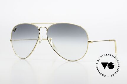 Ray Ban Large Metal II Precious Metals Verlaufsgläser, legendäre Ray-Ban USA B&L Pilotensonnenbrille, Passend für Herren