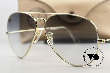 Ray Ban Large Metal II Precious Metals Verlaufsgläser, KEINE Retromode, sondern ein altes USA-Original, Passend für Herren