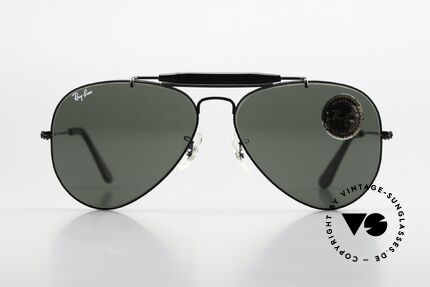 Ray Ban Outdoorsman Ultra Rare Version In 58mm Size, Classic Metals Outdoorsman in Black Chrome G15, Passend für Herren Ray Ban Outdoorsman Ultra Rare Version In 58mm Size, Classic Metals Outdoorsman in Black Chrome G15, Passend für Herren