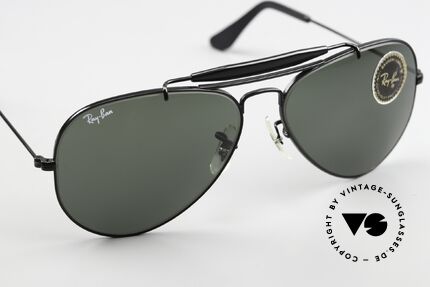 Ray Ban Outdoorsman Ultra Rare Version In 58mm Size, grüne G15-Mineralsonnengläser mit B&L Gravur, Passend für Herren Ray Ban Outdoorsman Ultra Rare Version In 58mm Size, grüne G15-Mineralsonnengläser mit B&L Gravur, Passend für Herren