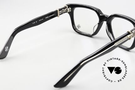 Chrome Hearts Vagillionaire II Männerbrille 925 Silber Rocker, Azetat-Fassung kann beliebig verglast werden, Passend für Herren Chrome Hearts Vagillionaire II Männerbrille 925 Silber Rocker, Azetat-Fassung kann beliebig verglast werden, Passend für Herren