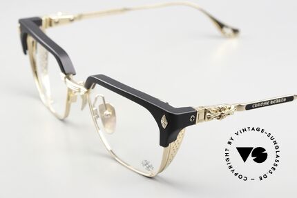 Chrome Hearts LGMA Luxusbrille Titanium 18kt Gold, mit den typischen Chrome Hearts Insignien, Passend für Herren