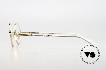 Chrome Hearts Edith F Kleine Runde Luxusbrille Gold, orig. Chrome Hearts DEMOgläser, Gr. 42-25, Passend für Herren und Damen Chrome Hearts Edith F Kleine Runde Luxusbrille Gold, orig. Chrome Hearts DEMOgläser, Gr. 42-25, Passend für Herren und Damen