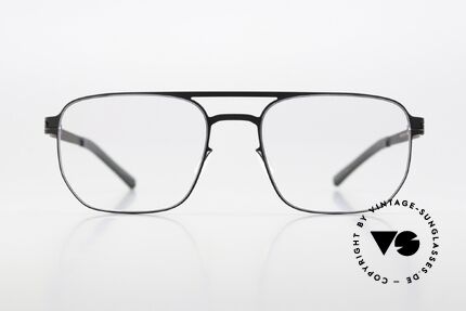 Mykita Rem Men's Brille Doppelbrücke Black, eckige Herrenfassung, NO1 Collection v. 2017-2018, Passend für Herren Mykita Rem Men's Brille Doppelbrücke Black, eckige Herrenfassung, NO1 Collection v. 2017-2018, Passend für Herren